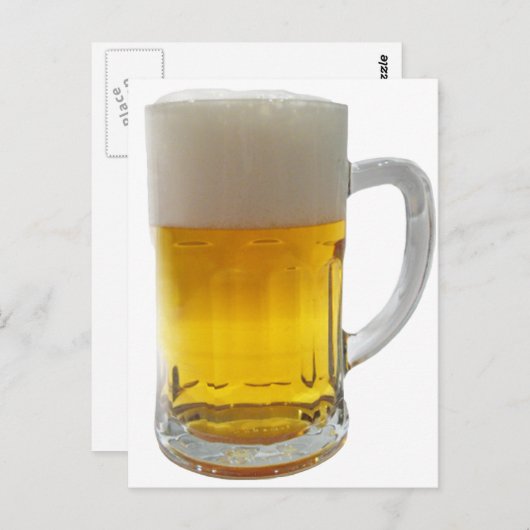 Mok van bier briefkaart (Voorkant / Achterkant)