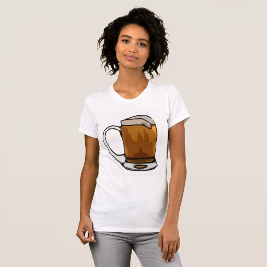 Mok van bier Caricature T-shirt (Voorkant volledig)