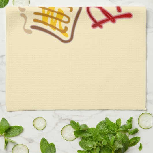 Mok van bier en keukenhanddoek voor schuim (Gevouwen)