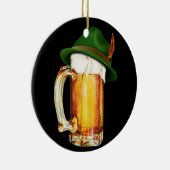 Mok van bier met Duits Pet Oktoberfest Keramisch Ornament (Rechts)