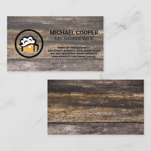 Mok van bierglas | brouwerij visitekaartje (Voorkant / Achterkant)