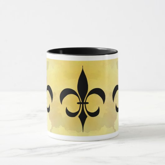 Mok van Black Gold Fleur-de-lis (Midden)