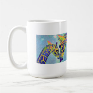 mok van blauwe giraffes