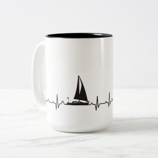 Mok van bootpulse-koffie (Voorkant links)