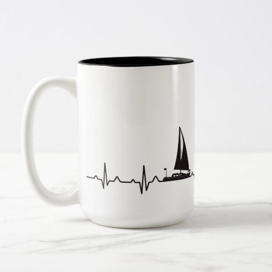 Mok van bootpulse-koffie (Links)