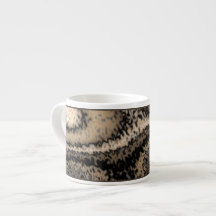 Mok van Brown en Taupe Abstract Espresso