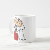 Mok van bruin en bruin (Voorkant links)