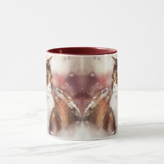 Mok van bruine en witte maïskolon (Midden)