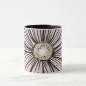 Mok van bruinende lavendel en zwarte bloemkoffie (Midden)