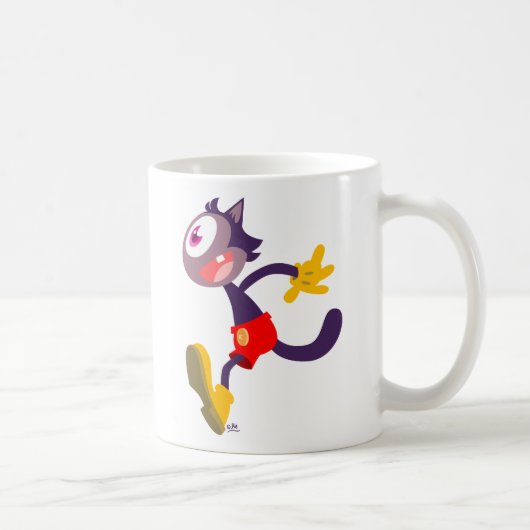 Mok van cartoon van monochrome katten (Rechts)