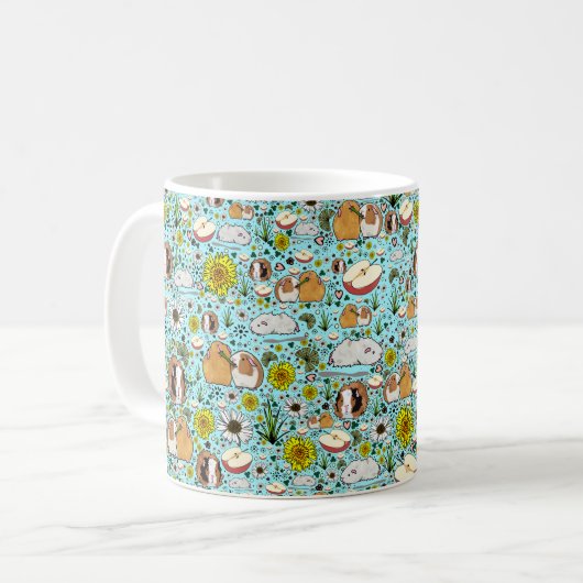 Mok van cavia's in Blue (Voorkant links)