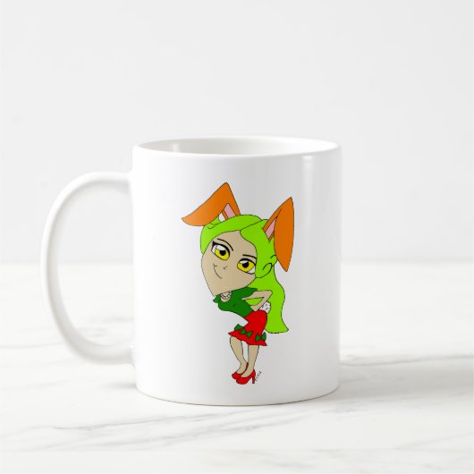 mok van chibi bunnygirl koffie (Links)