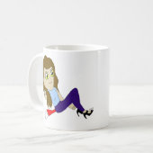 mok van chibi foxy girl koffie (Voorkant links)