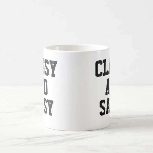 Mok van Classy en Sassy | Cute Pink Humor Slogan M (Center)