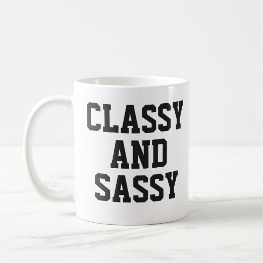 Mok van Classy en Sassy | Cute Pink Humor Slogan M (Links)