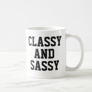 Mok van Classy en Sassy   Cute Pink Humor Slogan M