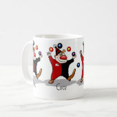 Mok van clowns-koffie (Voorkant links)