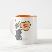 Mok van Corgi-Black Coffee van valentijns 2015-Pem (Voorkant links)