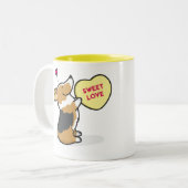 Mok van Corgi Tri-Col Coffee van de valentijns 201 (Voorkant links)