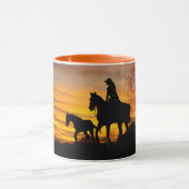 Mok van Cowgirl Sunset Horseback Ride Coffee (Midden)