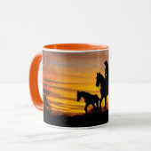 Mok van Cowgirl Sunset Horseback Ride Coffee (Voorkant links)