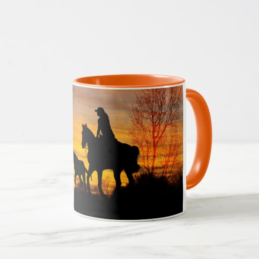 Mok van Cowgirl Sunset Horseback Ride Coffee (Voorkant rechts)