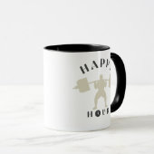 Mok van Crossfit Coffee Happy Hour Funny Gym  (Voorkant rechts)