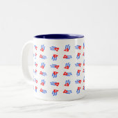 Mok van Cubaanse vlag Coffee (Voorkant links)
