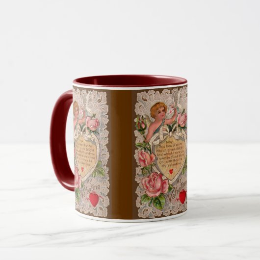 Mok van Cupid Poem Valentijns (Voorkant links)