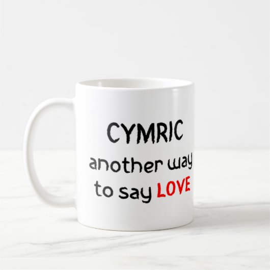 mok van cymische liefde koffie (Links)