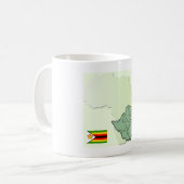 Mok van de Africa Zimbabwe Flag Map (Voorkant links)