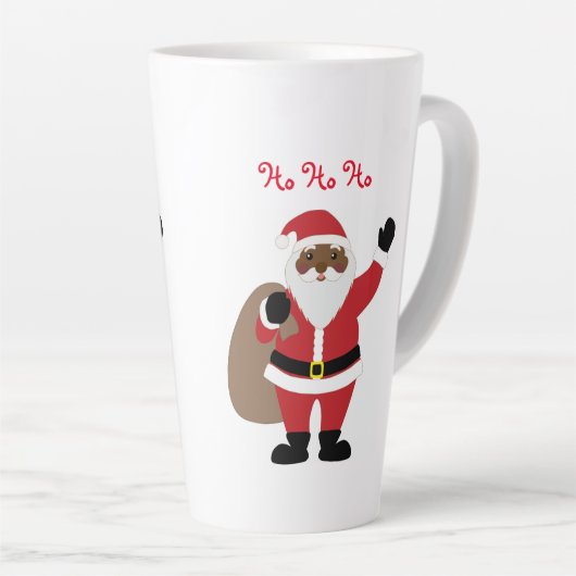 Mok van de Afrikaanse Amerikaanse Santa Latte (Rechterhoek)