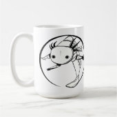 Mok van de Axolotl cirkel (wit) (Links)