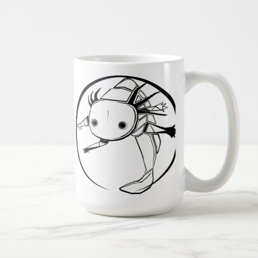 Mok van de Axolotl cirkel (wit) (Rechts)