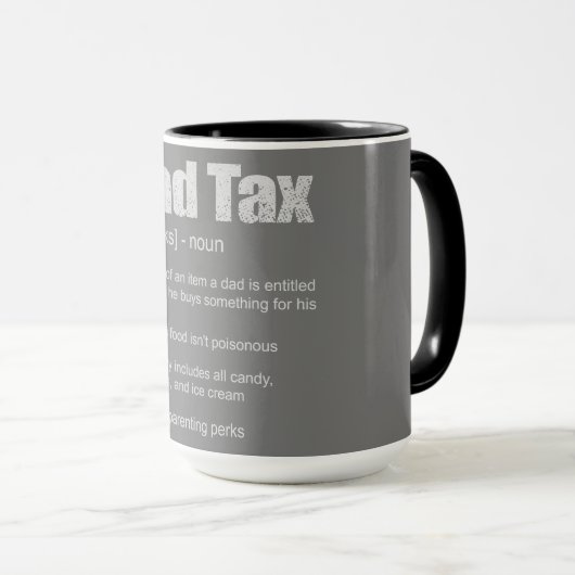 Mok van de belasting van papa - Mok van de cadeaut (Voorkant rechts)