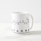 Mok van de benaming Champagne peptide (Voorkant rechts)