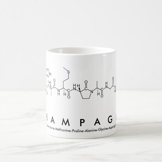 Mok van de benaming Champagne peptide (Center)