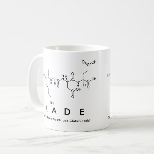 Mok van de benaming Kade peptide (Voorkant links)
