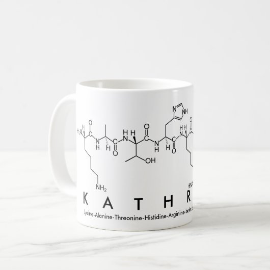 Mok van de benaming Kathrine peptide (Voorkant links)