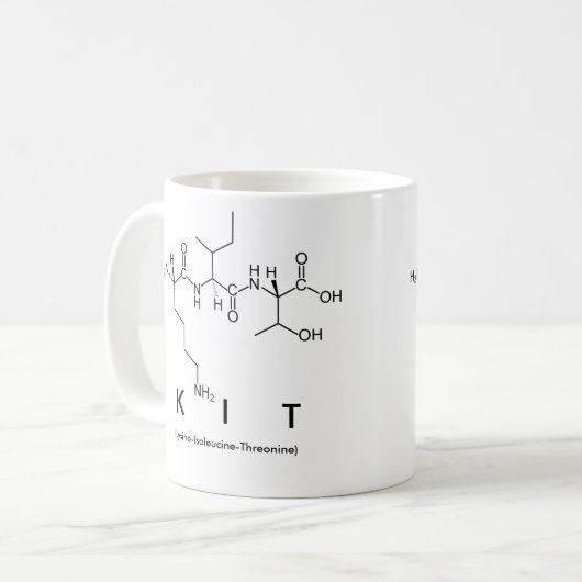 Mok van de benaming Kit peptide (Voorkant links)