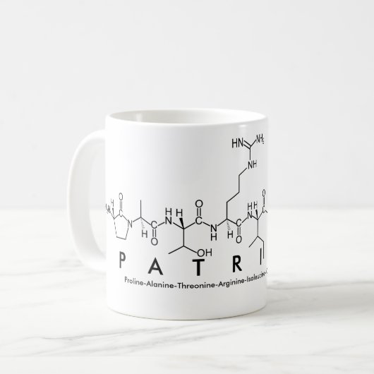 Mok van de benaming Patricia peptide (Voorkant links)