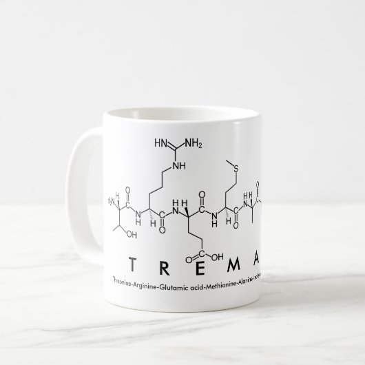 Mok van de benaming Tremaine peptide (Voorkant links)