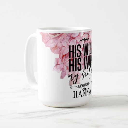 Mok van de Bijbelse Verse Trendy Waterverf (Voorkant links)