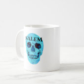 Mok van de blauwe schedelkoffie, Salem Massachuset (Voorkant links)