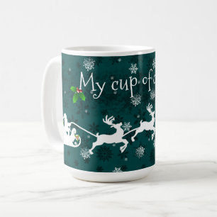 Mok van de blauwgroen Slaap- en rendierkoffie van 