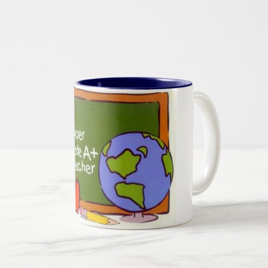 Mok van de cadeau van de leraar (Voorkant rechts)