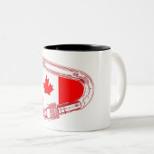Mok van de Canadese vlag die de Carabiner beklimt (Voorkant rechts)