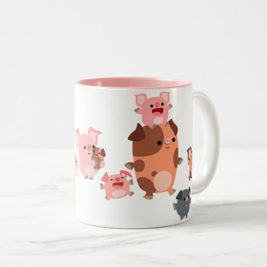 Mok van de Cartoon Varkenshouderfamilie (Voorkant rechts)