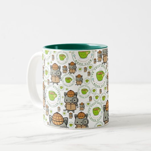 Mok van de Cozy Mystery Book Club (Voorkant links)
