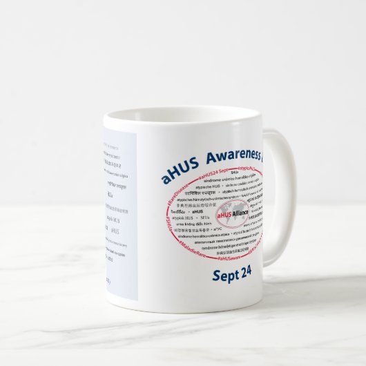 mok van de Dag van Bewustmaking van de Verenigde S (Voorkant rechts)